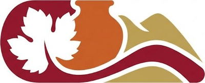 Стилизованный логотип туристической компании Фикотур Грузия, специализирующейся на винных турах.